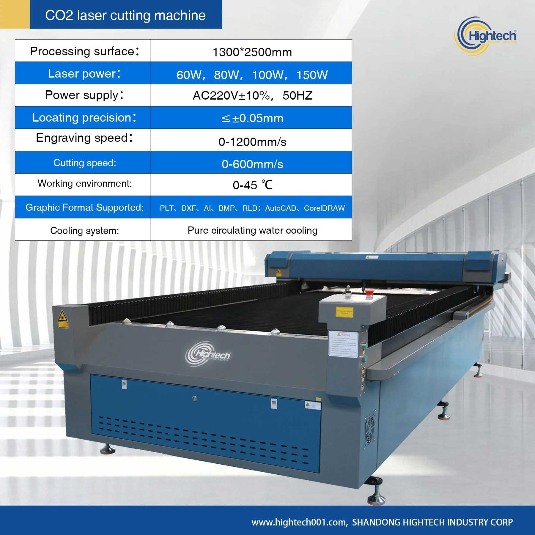 Auto focusing 1325 Co2 laser cutting machine of 150w 180w