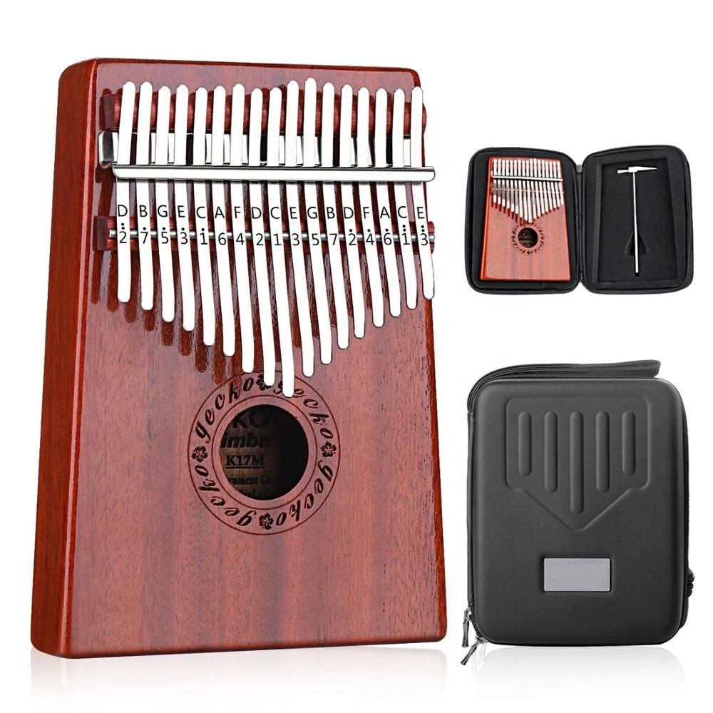 Kalimba 17 Keys Thumb Piano built in EVA high performance protective box tuning hammer