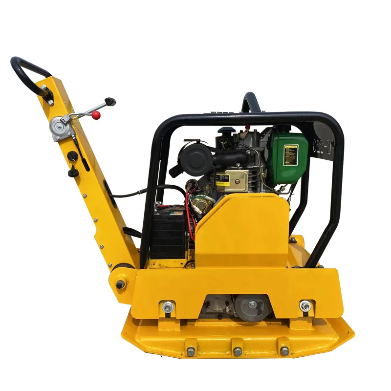 Heavy Type Strong Impact 34kn Force Plate Compactor Diesel Electric Powered Pavement Machine