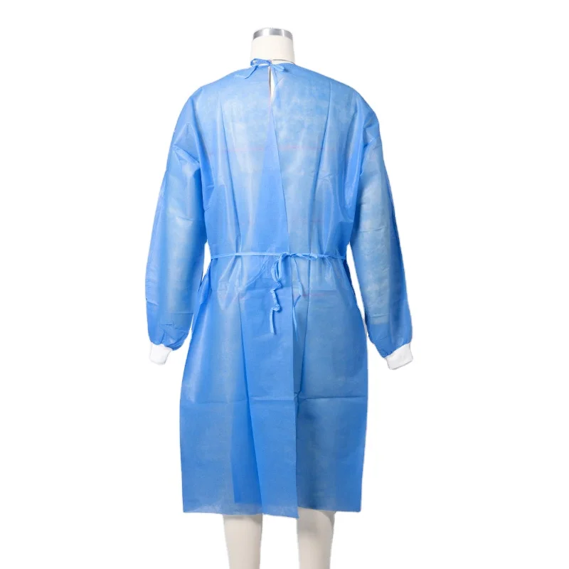 Hot Sale Hospital Medical 14GSM-40GSM CPE SMS Disposable Isolation Gown