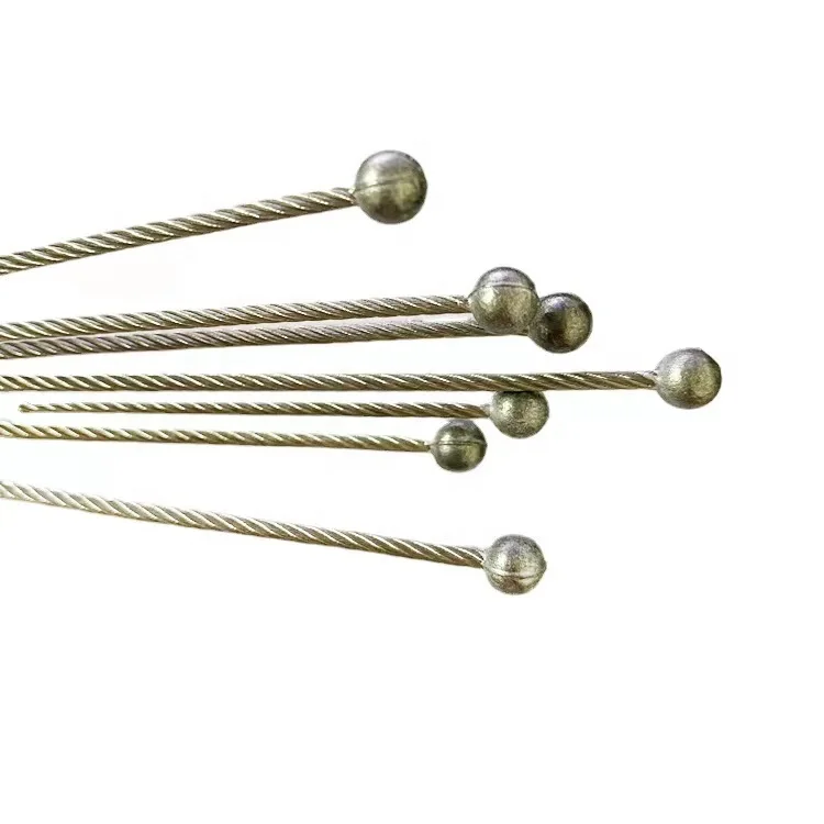 Wholesale bicycle parts universal stainless steel brake and derailleur cable inner wire with zinc head