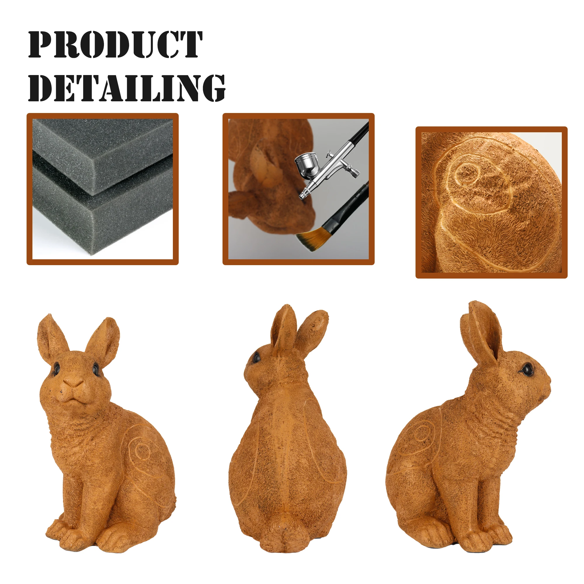 Archery Target Rabbit 3D Hare Animal Shooter with Group-Stand for Outdoor Hunting Target Shooting