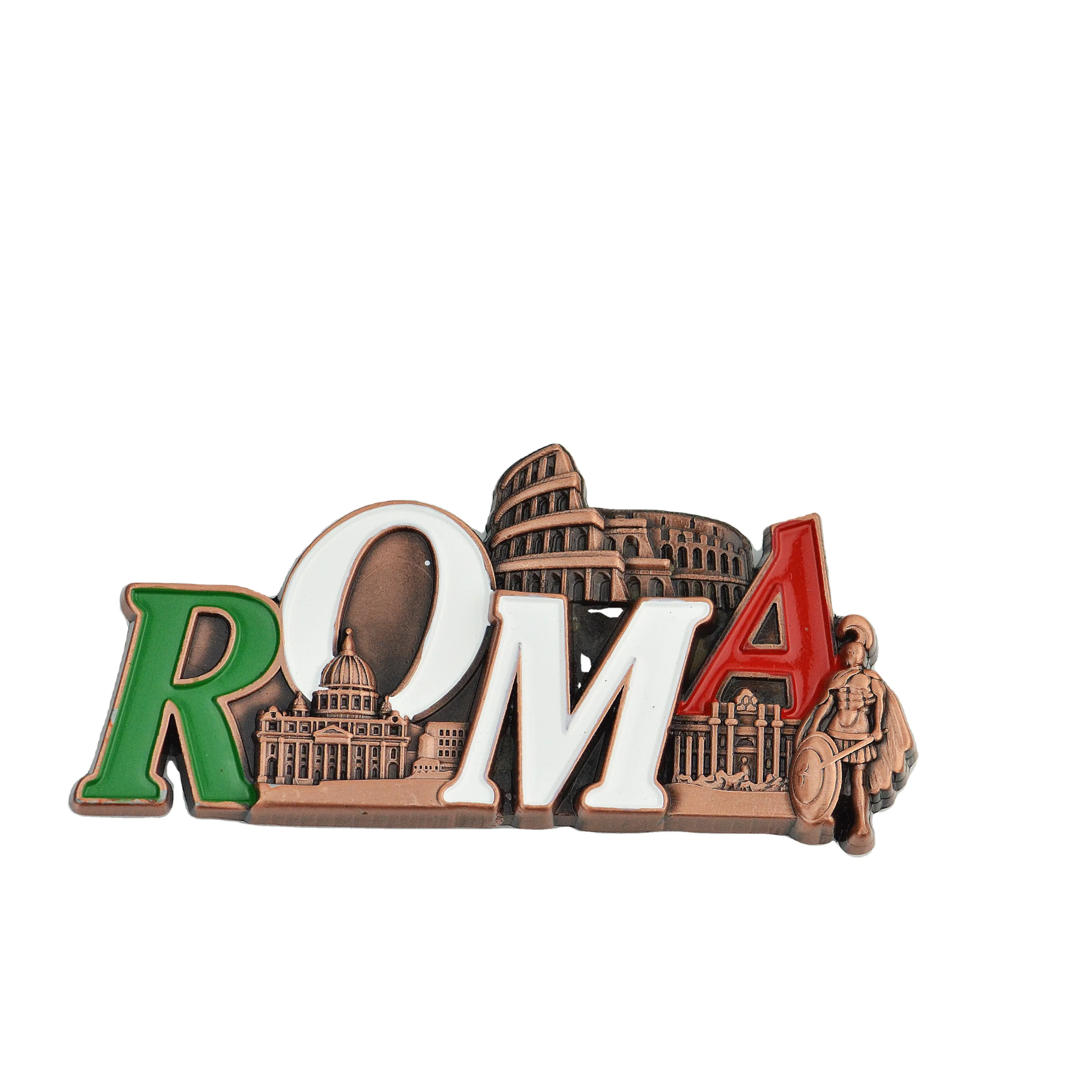 Manufacture Stainless Steel Magnet Poland Roma Germany Souvenirs Switzerland Fridge Magnet Custom Zinc Alloy Metal Fridge Magnet