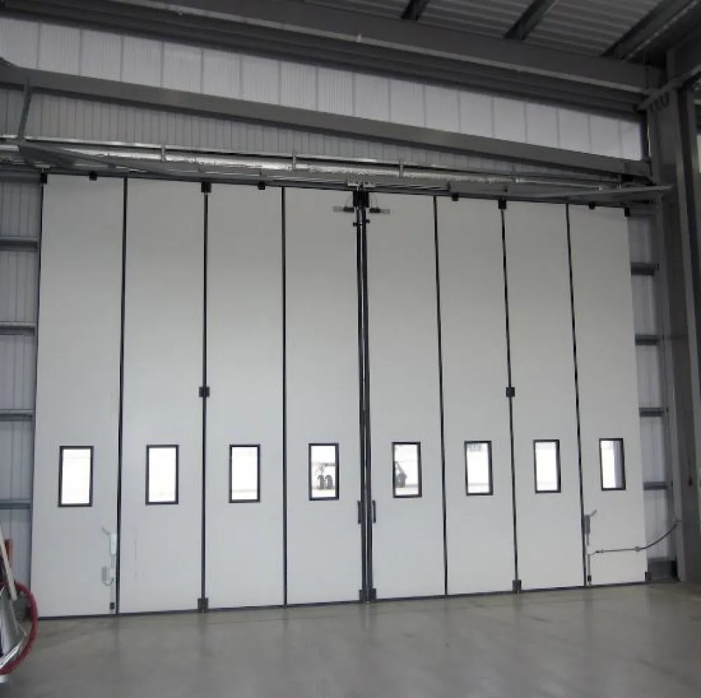 Factory Warehouse Electric Industrial Folding Door Remote Control Telescopic Automatic Folding Door Aluminum Folding Door