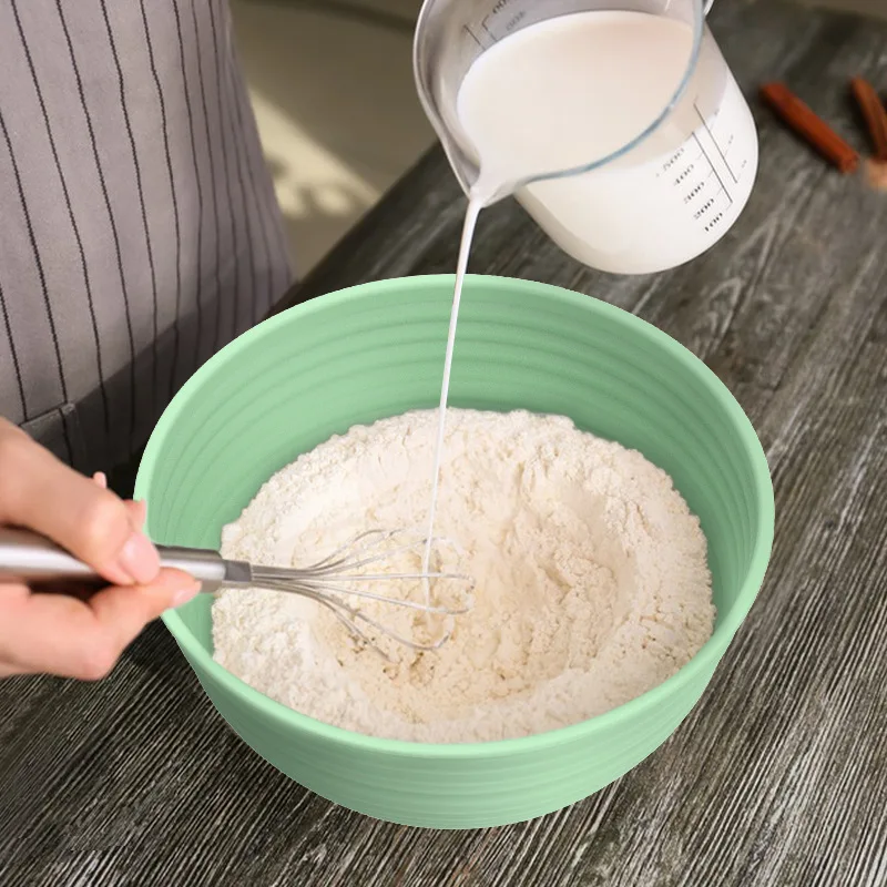 Round Silicone Easy demold Bread Fermentation Basket Sourdough Bread Baking Bowls Sourdough Baking Basket