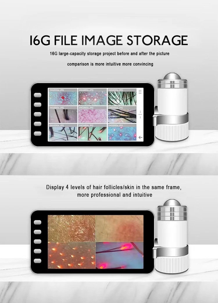 Newest Electric Scalp Massager Analysis Machine Massager Head Camera  Scalp Cleaning Machine Light Therapy Device