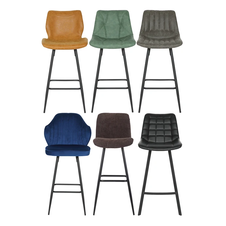 Современная мебель, скандинавский стул, барный стул, стул из высокой кожи, современный стул со стойкой для дома