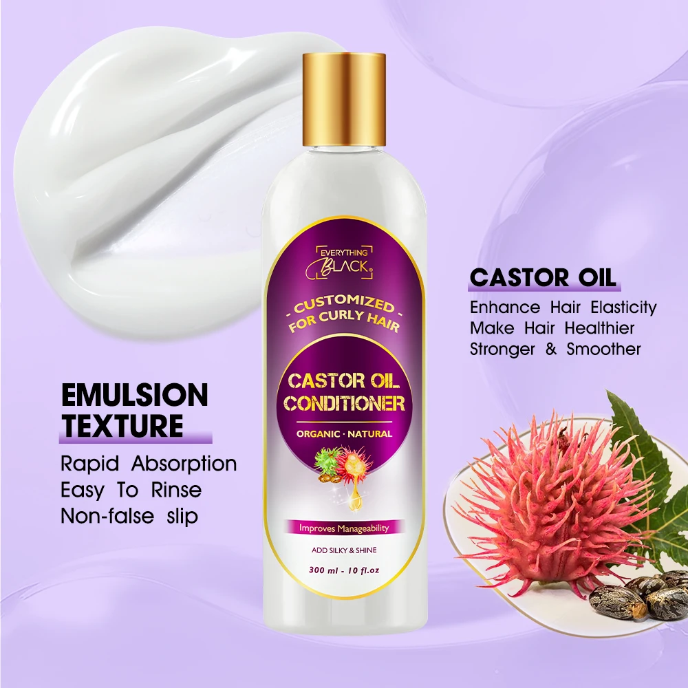 SLAYING LOLLI private label castor oil shea butter jojoba oil deep curly hair conditioner for extra dry 4C hair