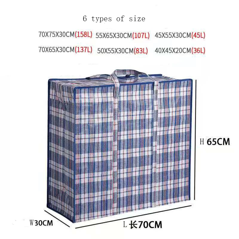 Wholesale Durable Fashion Multi-function Recyclable Large Size laminated PP Non Woven Storage Zipper Pack Bag
