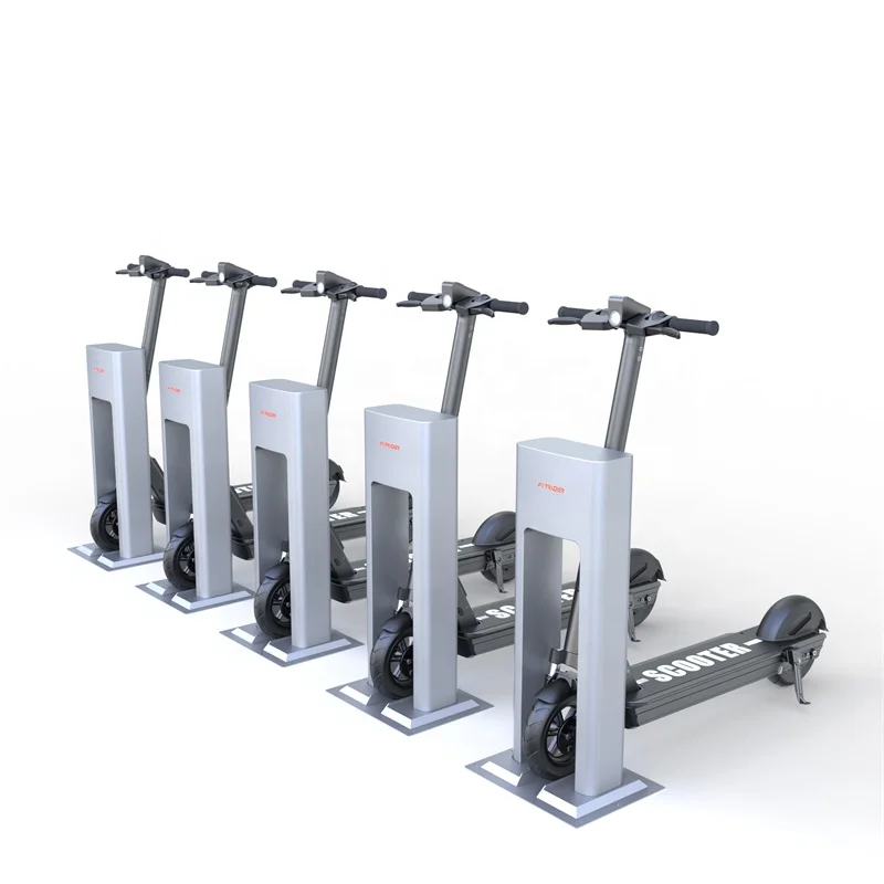 GPS Shared Scooter App Kick Floor-mounted Charging Docking Station Electric Fleet Management Scan to