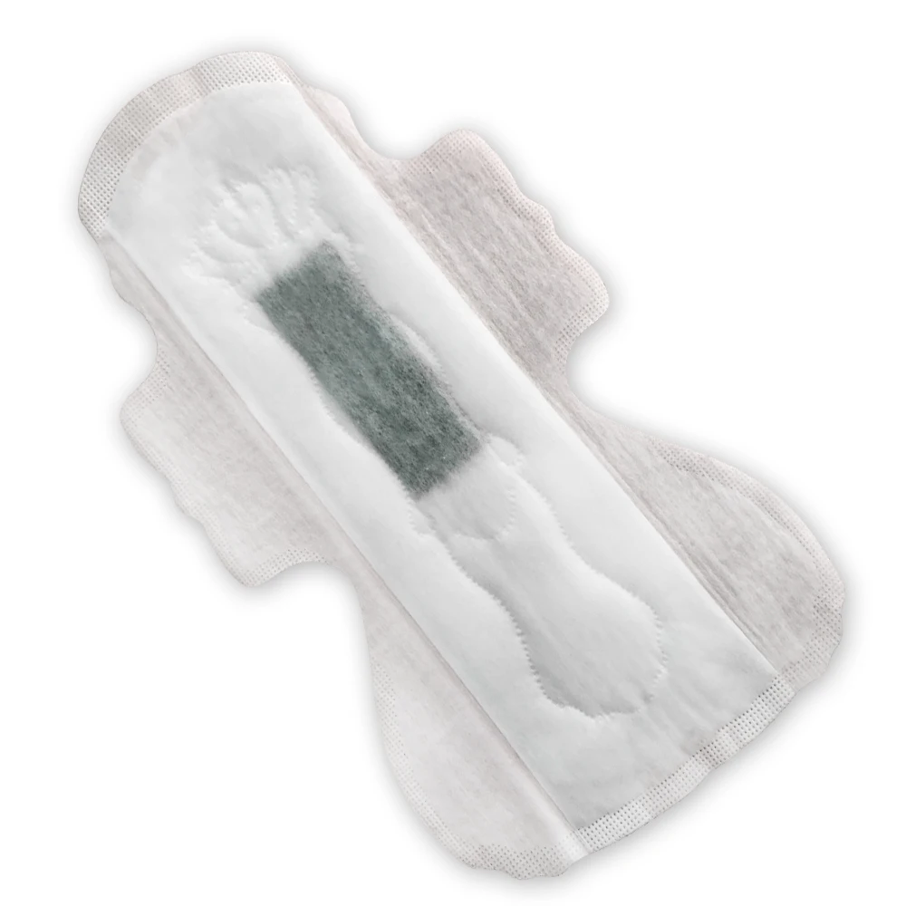 
OEM Black bamboo and charcole menstrual pads sanitary pad wholesale distributor 