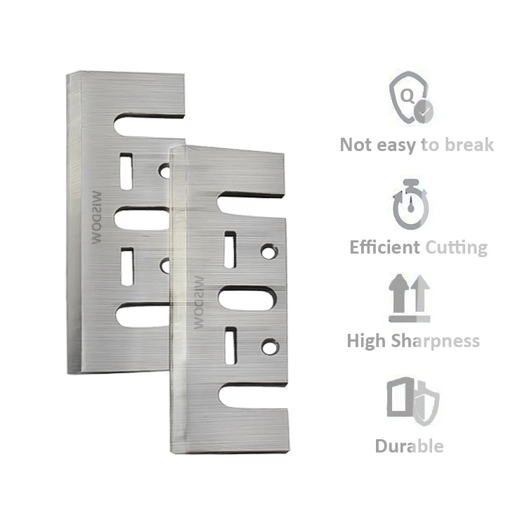 WISDOM TCT Planer Blades 1900B Power Planer Machine Spare Parts 80mm Planer Knives for Wood
