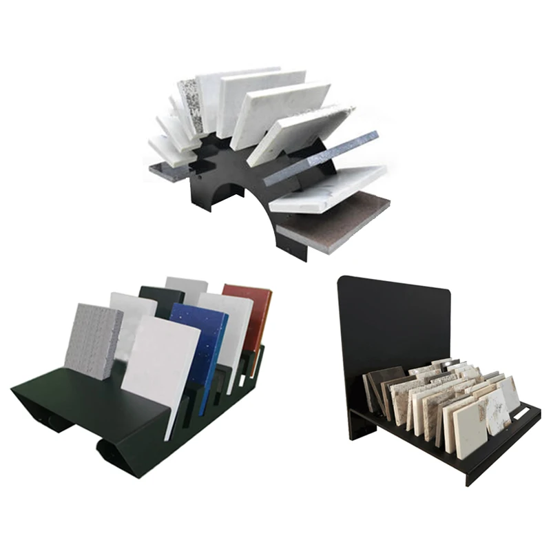 Custom Floor Granite Tile Display Rack Ceramic Metal Stone Display Rack Marble Display Rack For Sale