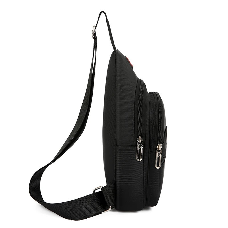 Unisex portable waterproof crossbody bag women black crossbody bag anti theft sling travel chest pack bag
