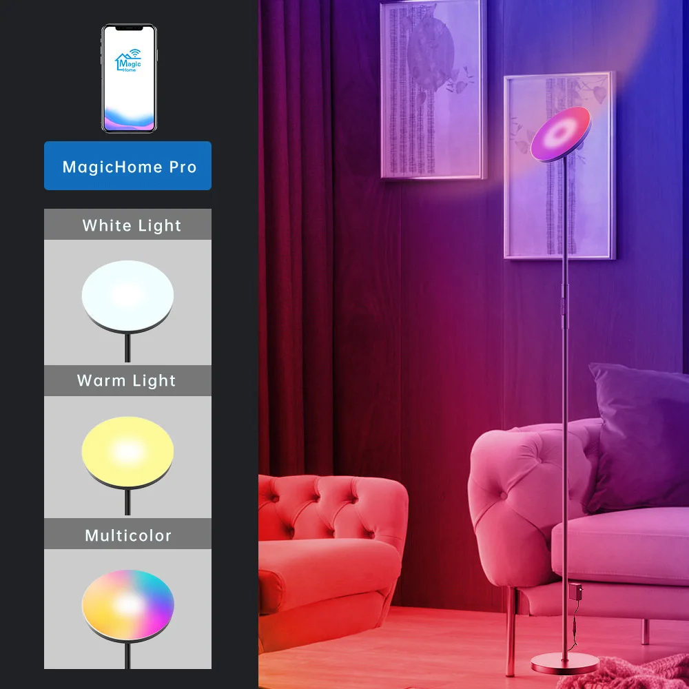  Светодиодная напольная лампа 24 Вт RGB Smart WiFi с Alexa и Google
