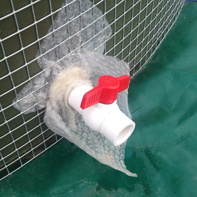 Flexible PVC Collapsible Steel Mesh Water Reservoir Tank For Fish Feeding