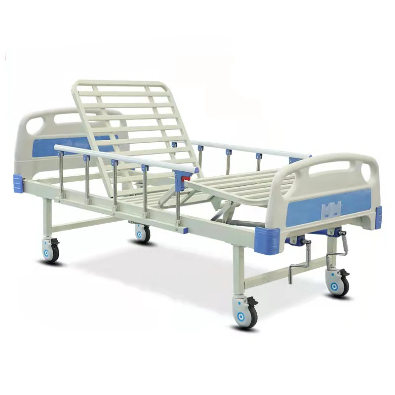 Hot selling 2 function ABS medical bed, double crank manual hospital bed