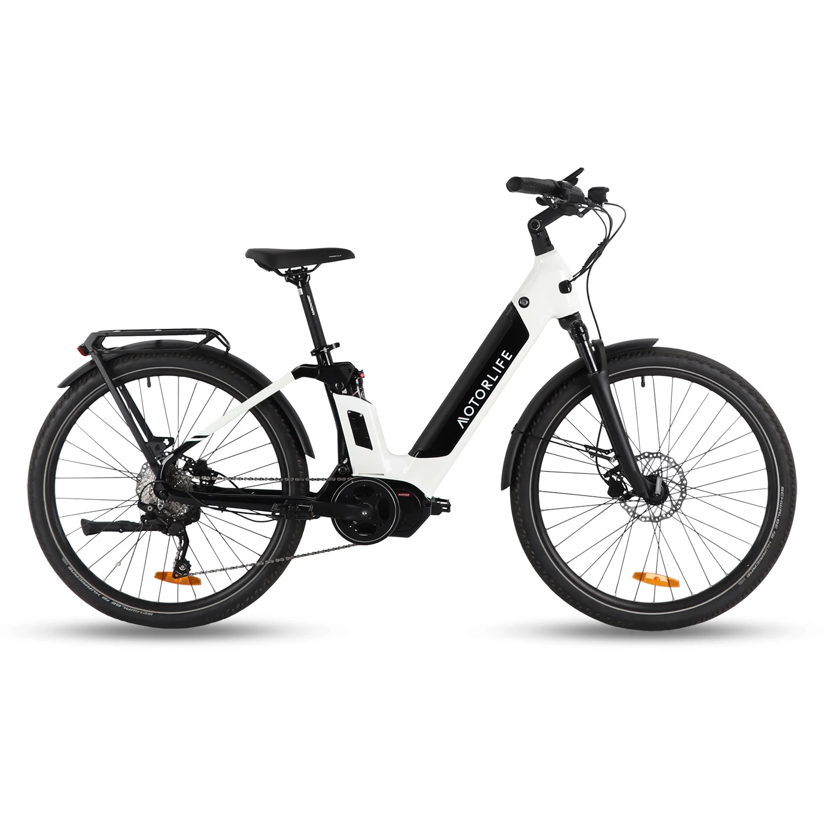MOTORLIFE Designed SUV Step Thru Ebike Leisure Trekking Hybrid Electric Bicycle Soft Tail Step Thru E-BIKE Full suspension Ebike