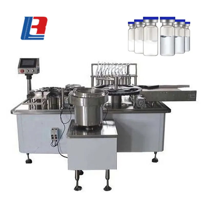 Efficient  Vial Glass Jar Can Sticker Wine Water Bottle Automatic Round Bottle filling Machine