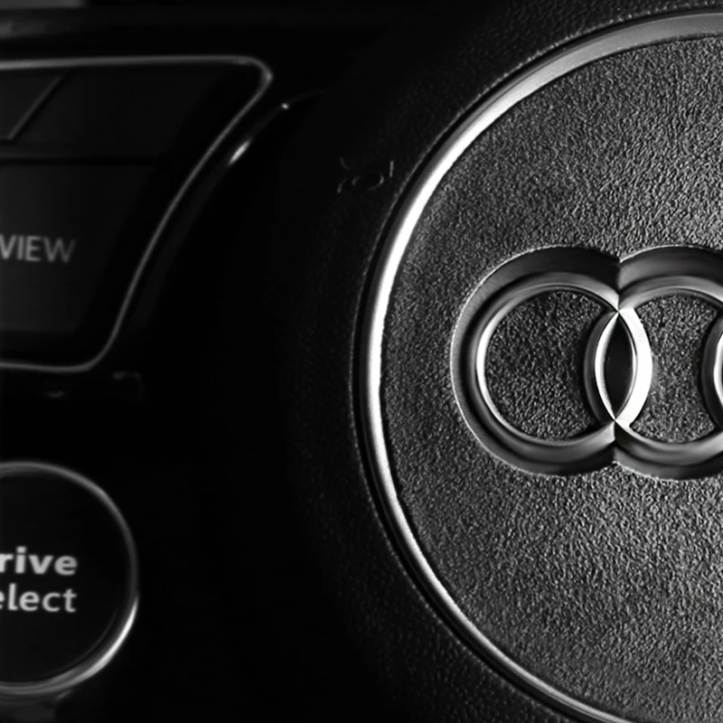 Alcantara For Audi A1 A3 8y A4 A5 A6 A7 A8 S3 S6 Q5 Q7 Q2 RS6 TT Car Steering Wheel Trim Center Emblem Logo Sticker Accessories