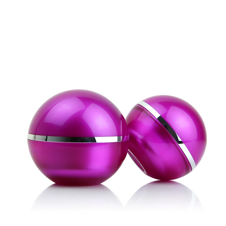 Sphere shape skin care cream jar double wall multi-capacity acrylic cosmetic lotion/serum bottle face care products packaging