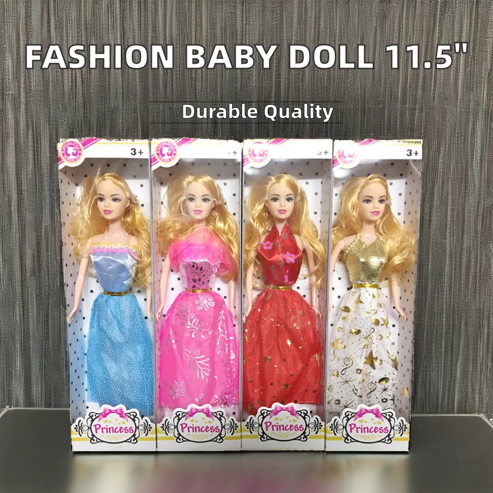 New Product Unisex 11.5 Inch Simulation Fashion Solid Doll Plastic PVC Cartoon Model Toy Baby Doll Gift Girls Customizable Size