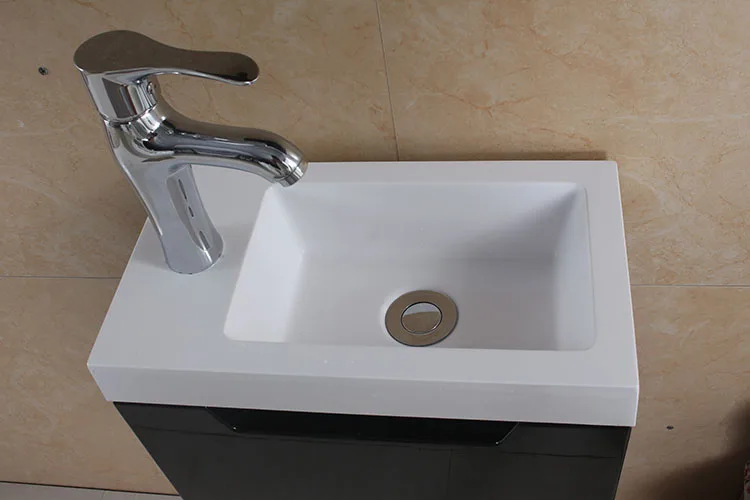 
Small apartments PVC bathroom cabinet black lacquer waterproof bathroom vanity units 