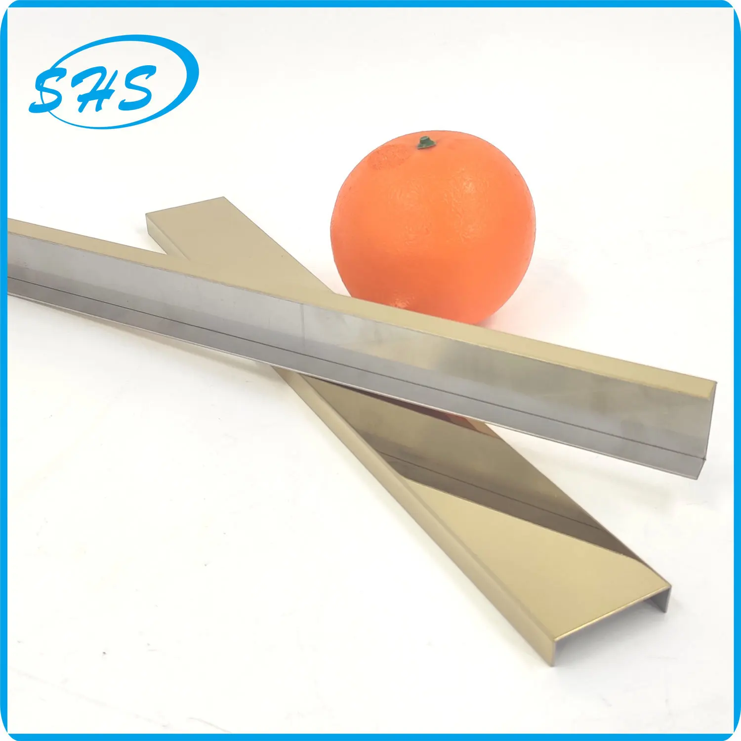 U-Shape Ceramic Tile Trim Matt Golden Metal Brush 304 Stainless Steel Wall Tile Trim Ceramic Strip