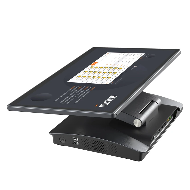 Full Aluminum Design Touch Screen 15.6 inch Widescreen True Flat All in One POS System Waterproof POS Terminal Cash Register
