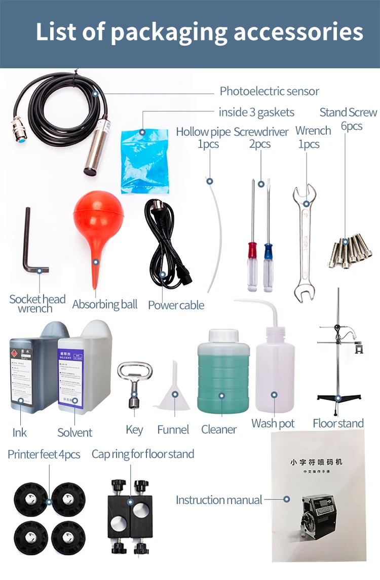 Cheapest high speed CIJ continuous inkjet printer printing plastic bottle bag pipe with expiry date barcode text