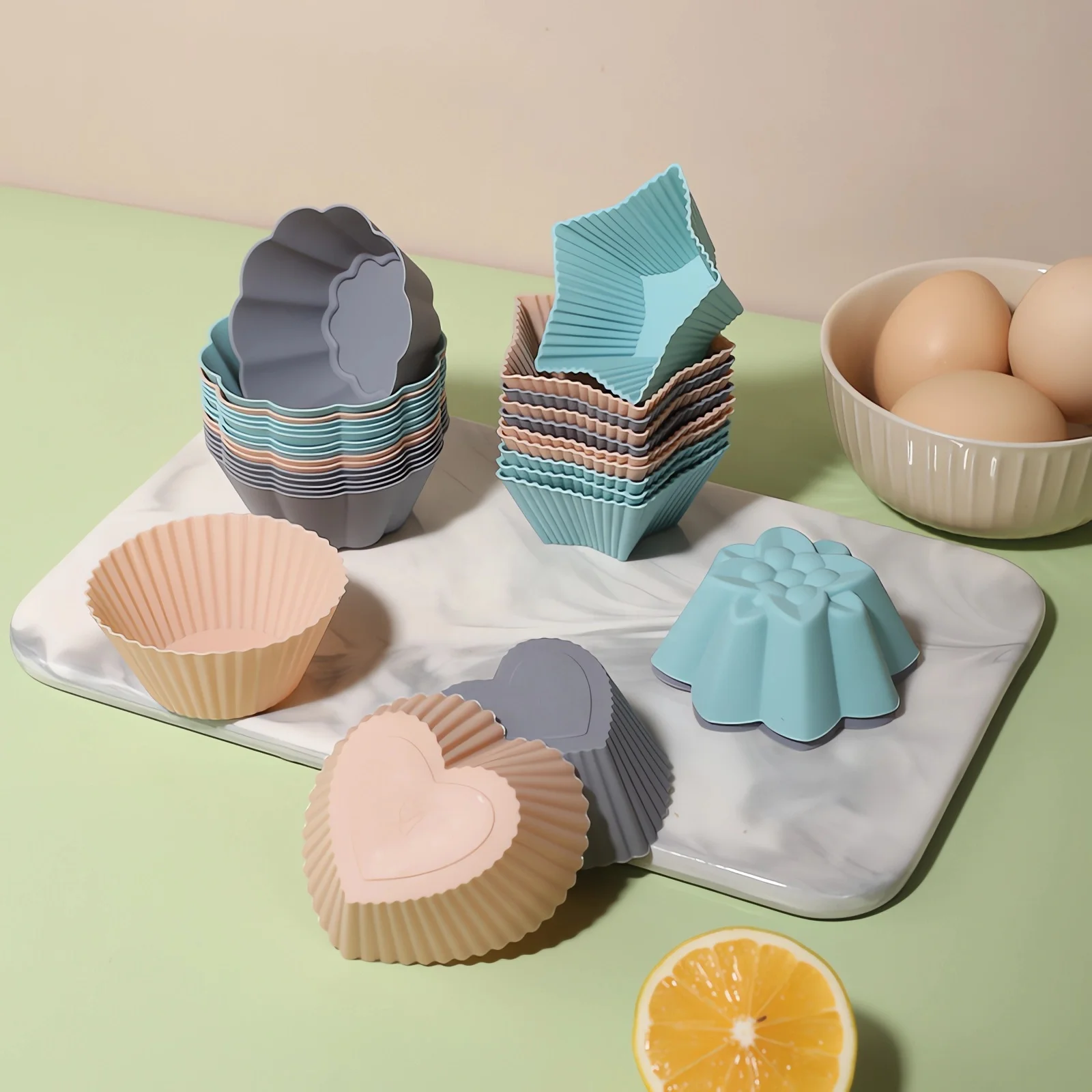 Brand New Silicone Big Muffin Molds Baking Cups Cupcake Moulds Flower Cup Cake Liners