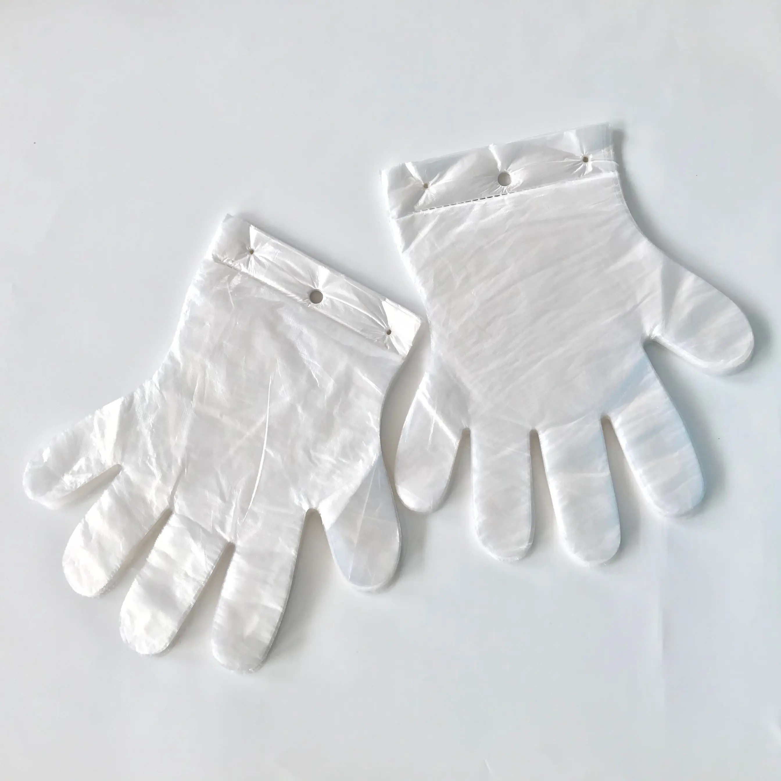 PE plastic single use  gloves food shop disposables can be hanger