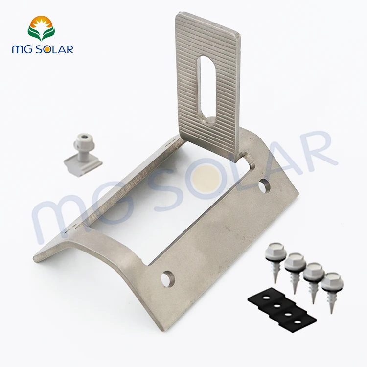 Customized Stainless Steel Trapezoidal Metal Roofing Clamp Solar Panel PV Mounting System