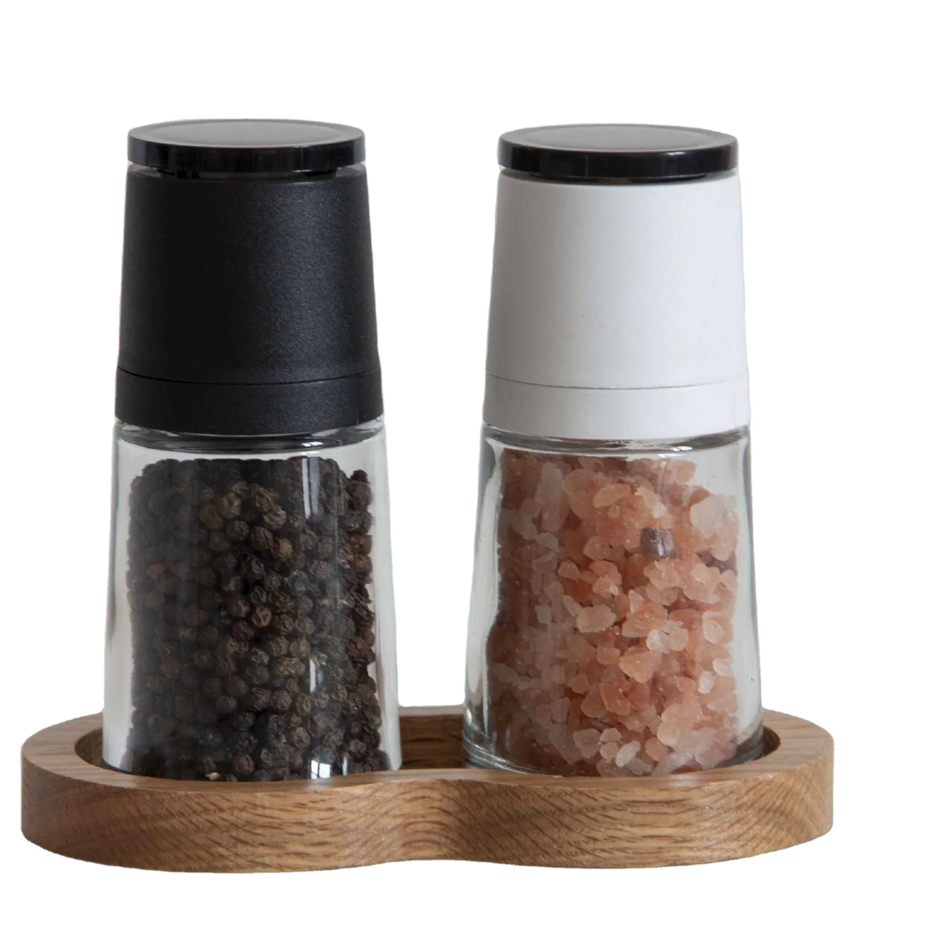 Best selling adjustable stainless steel sea salt grinder Salt Pepper Shaker Set