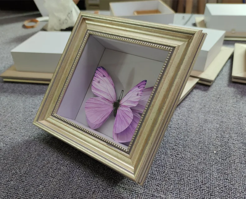 Пользовательские европейские бессмертные Цветочные фоторамки полые утолщенные рамки растения рамки сухого цветка хранения 3d Тени коробка фото fr