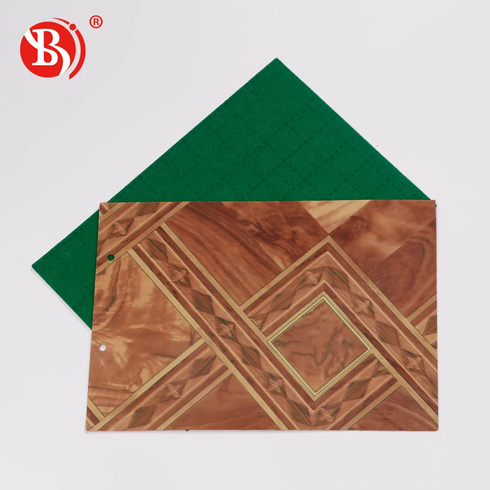 factory price red non woven pvc flooring/China factory of red felt pvc flooring China factory