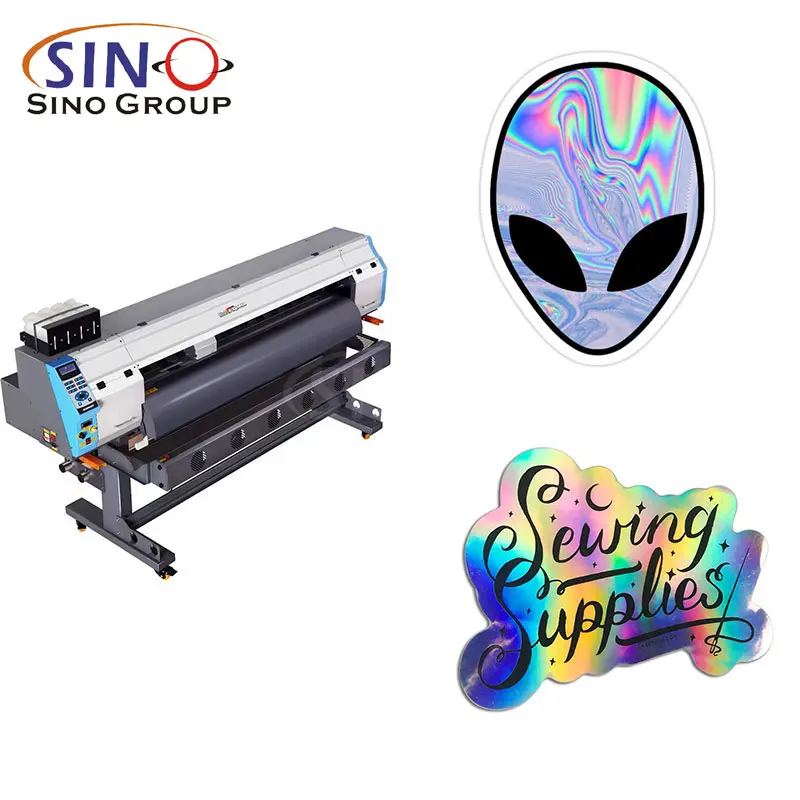 Глянцевая Лазерная хромированная Радужная металлическая Цифровая обработка изображений эко-УФ струйная среда CMYK с растворителем самоклеящаяся виниловая