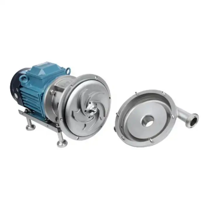 Automatic Sanitary transfer milk pump electric sanitary food grade stainless steel centrifugal pump with motor