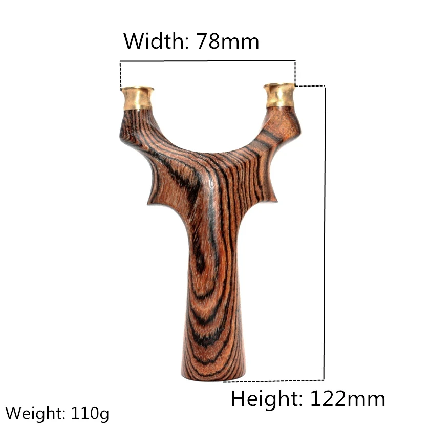 Sandalwood Quick Press Slingshot For Free Binding Feeling Wang Outdoor Competitive Hunting Slingshot Copper Headed Slingshot