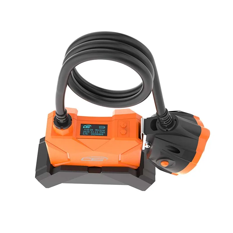 Popular Rechargeable KL8LM Led Miner lamp 25000Lux Digital Corded Mine Headlamp Mining Cap Lamp
