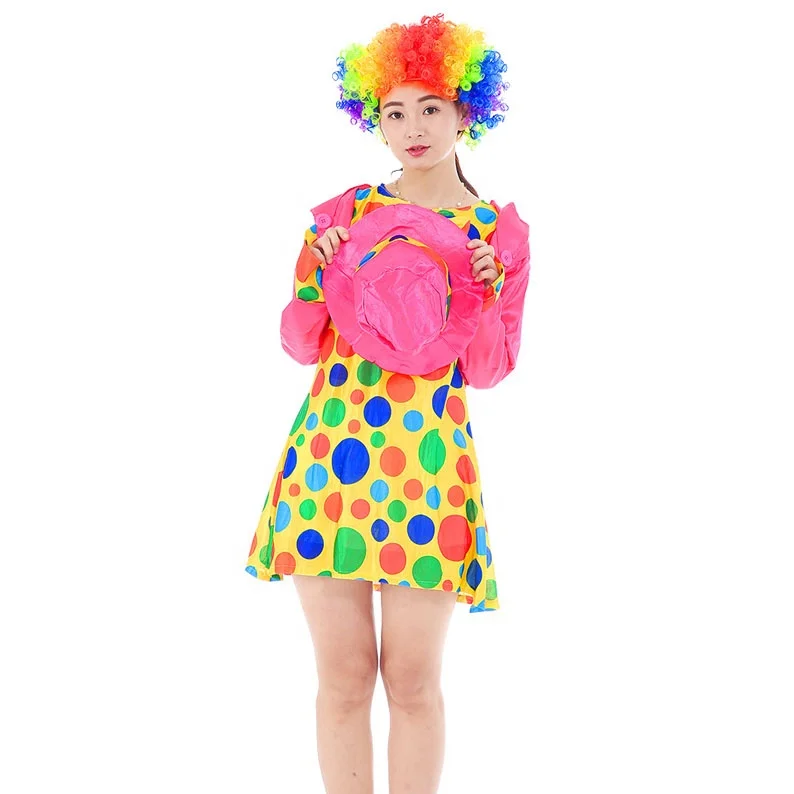 Hot Sale Dress Suits Funny Clown Carnival Party Costume Kidflowerlay Halloween Costumes Women Adults Wedding TV & Movie Costumes