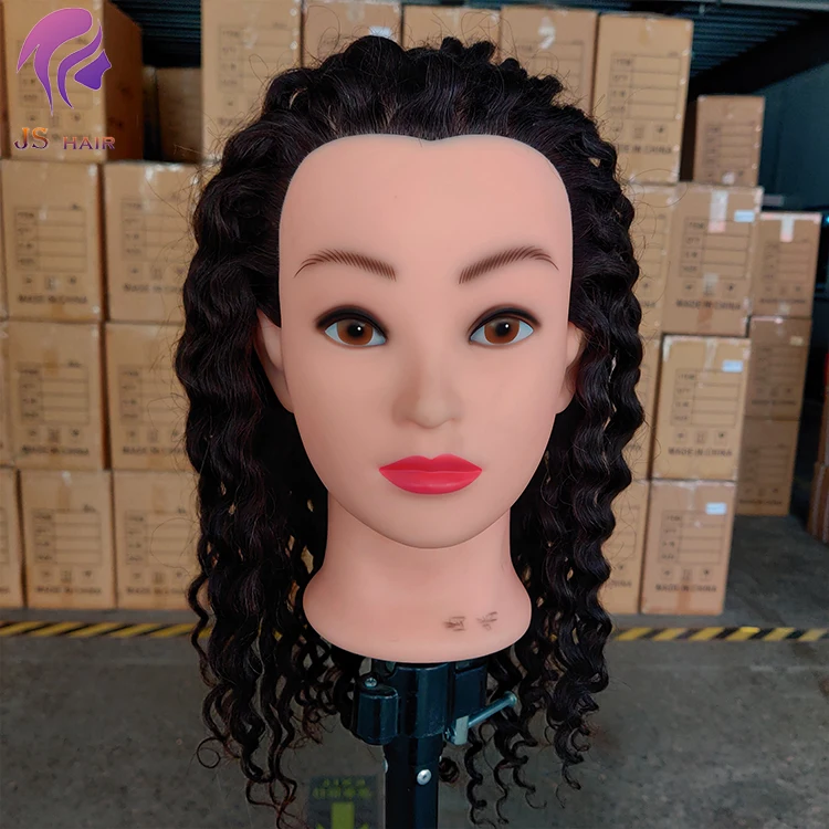 Манекен для обучения косметологии в салоне по низкой цене голова из натуральных человеческих волос женщин черно-коричневый манекен стильная кукла