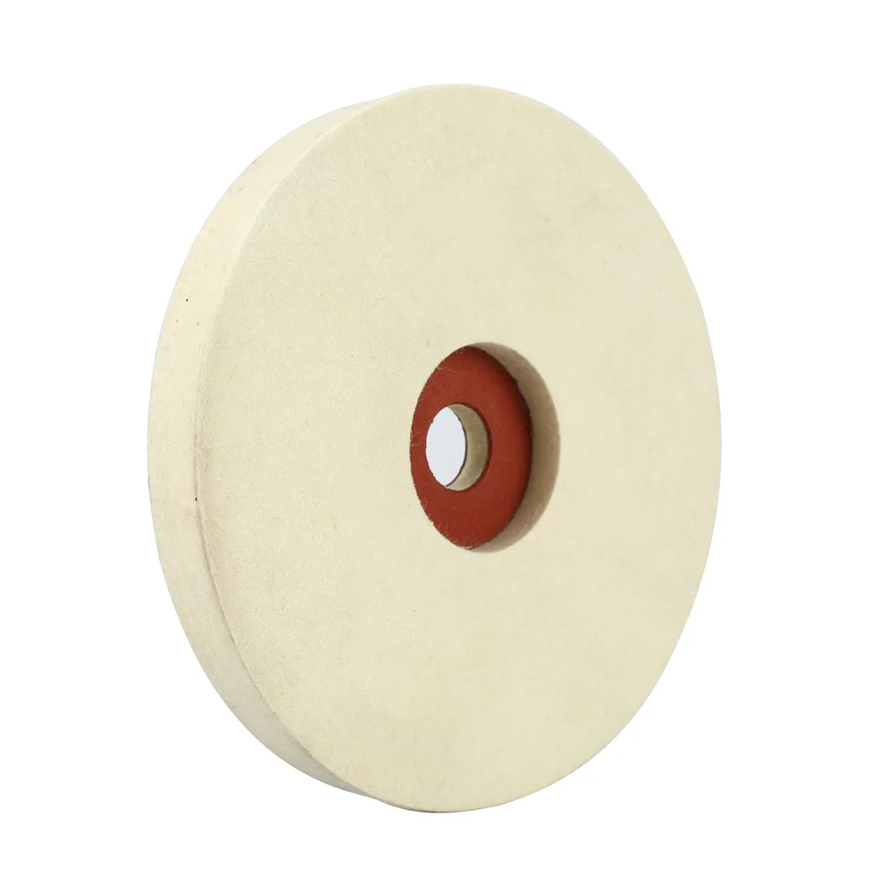 7 Inch 180 mm Wool Felt Polishing Wheel Felt Buffing Wheel  with red vulcanized support  for Polishing Marble  Stone