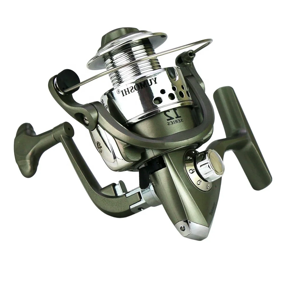 KY The Cheapest 12 Bearings Gear Ratio 5.5:1Spinning Reel Metal Spool Plastic Body Fishing