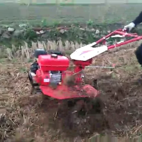 
Gasoline Mini Cultivators Rotary Power Tiller Agricultural Land Ridging Machine With Furrow Plough 