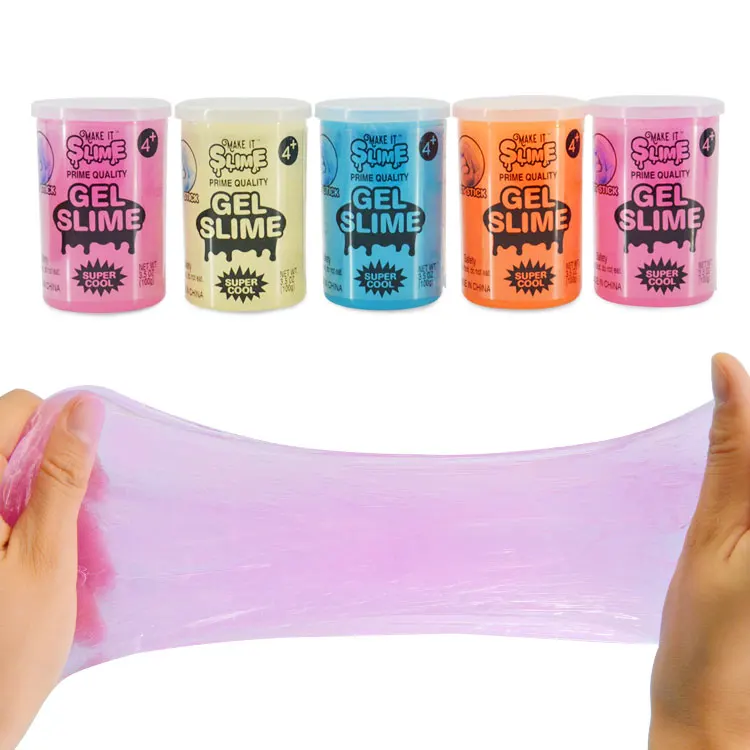 Оптом кристалл цвет грязи детей слизи наборы прозрачный желе глины для детей