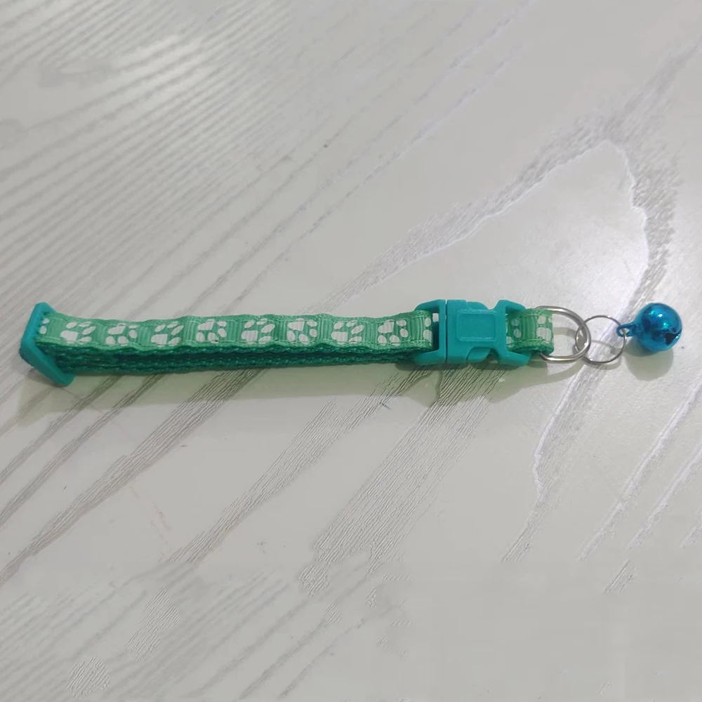 Stickers dog footprints print bell Pet cat collars Wholesale cheap pet cat anti-lost collars