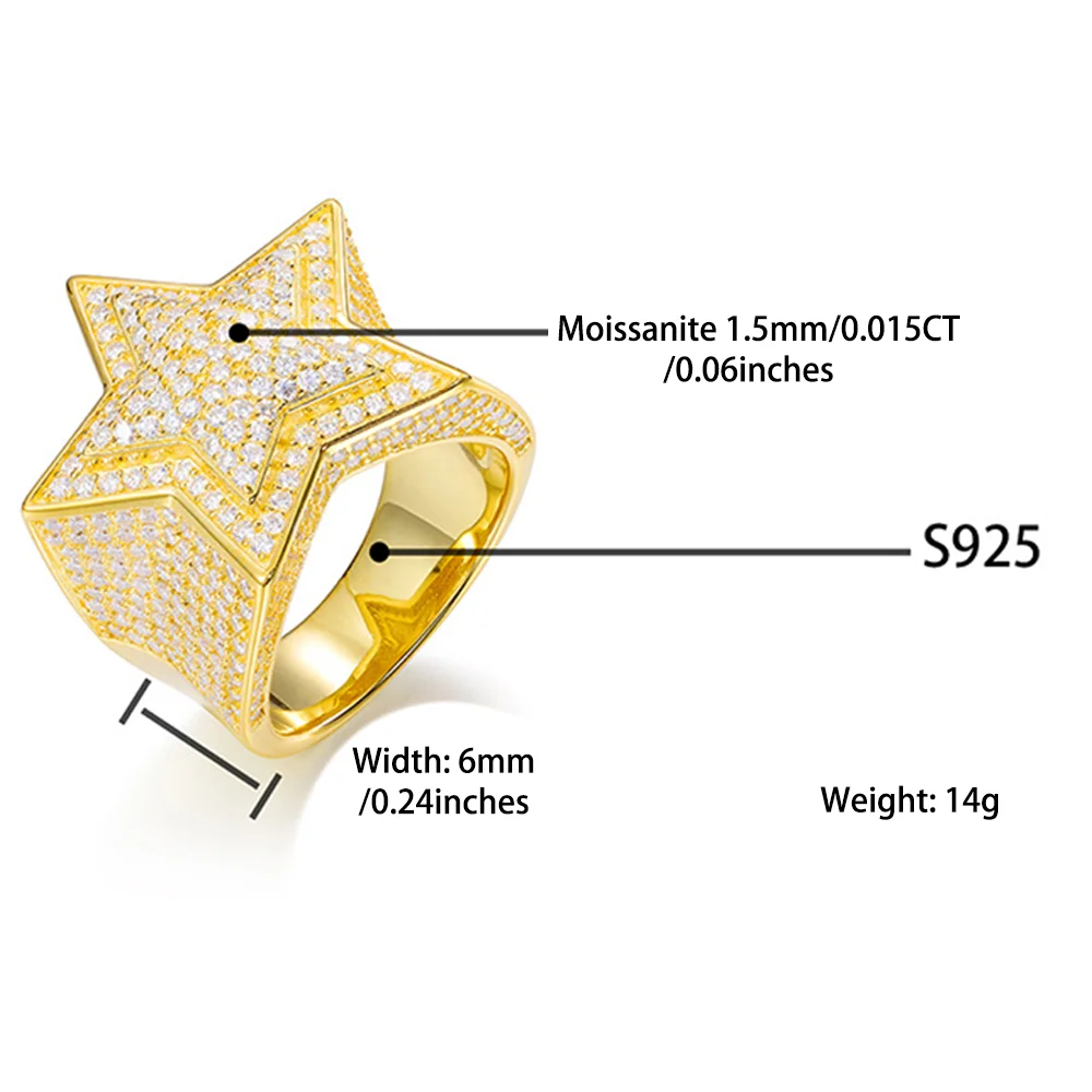 1pc S925 Sterling Silver 18K Golden Plated Ring Jewelry, Oval Moissanite Ring Engagement Ring