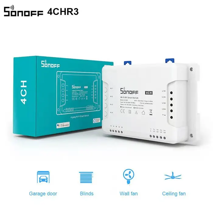 Sonoff 4CH Pro R3 переключатель 433 МГц RF Интеллектуальный беспроводной модуль переключателя для автоматизации умного
