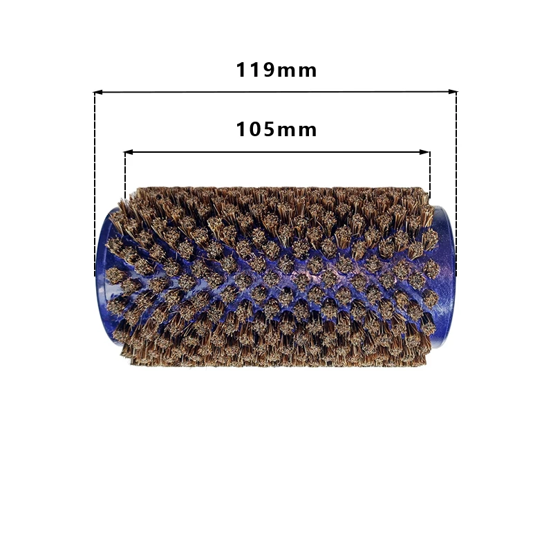 Roller Roto Brush for Cross-Country Ski Waxing Fits Hex Shaft Stainless Steel Horse Hair Nylon Handle and Safety Shield Hood